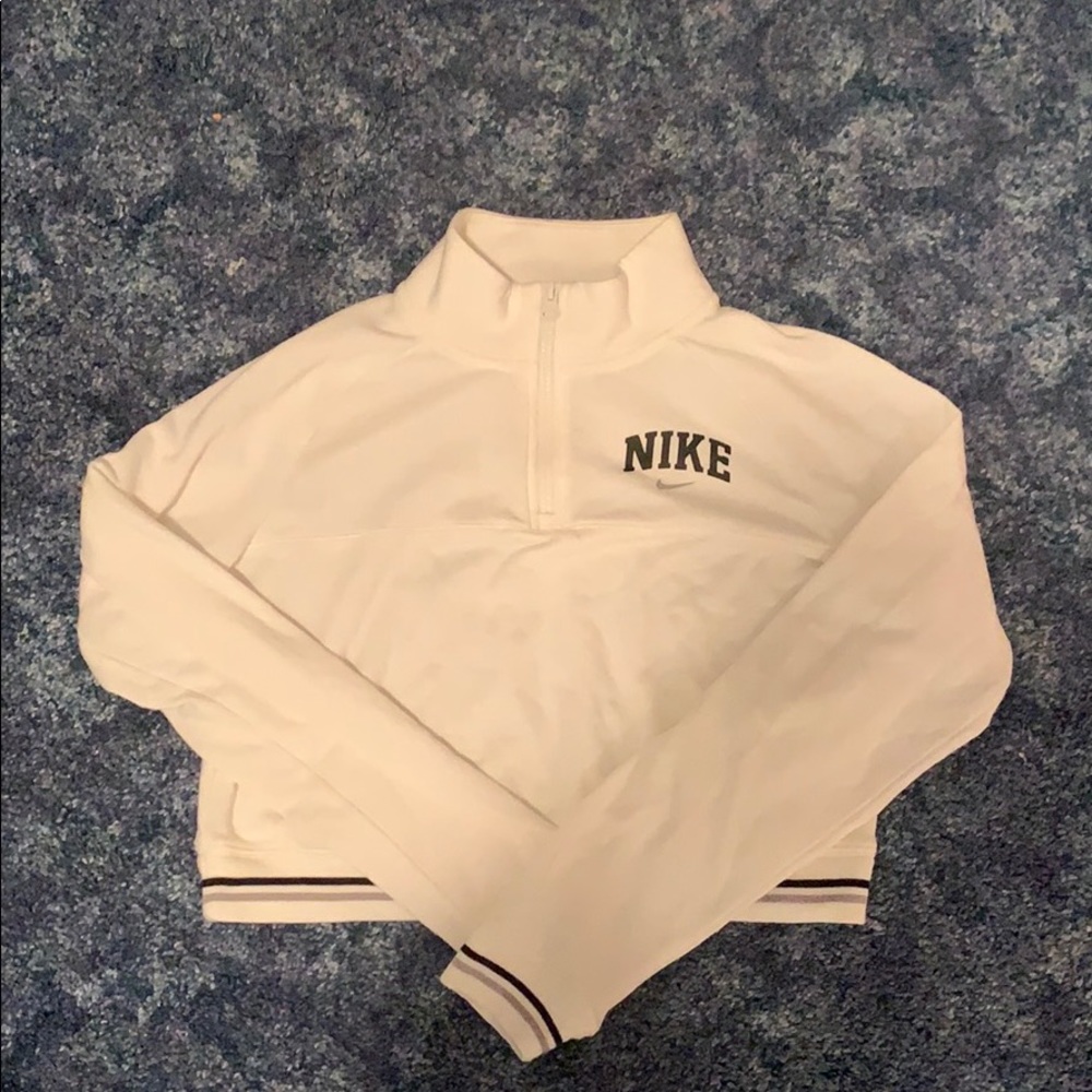 Nike half zip crop top